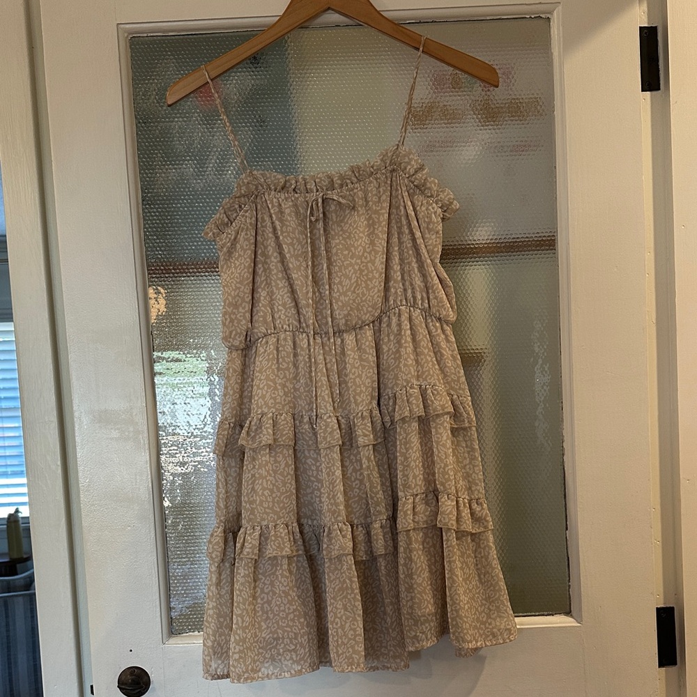Peach Love California Cream Mini Dress